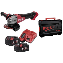 Milwaukee 4933493553 M18 FSAGSVO125X-502X Γωνιακός τροχός ασφαλείας 125 mm με μεταβλητή ταχύτητα 18V 5.0Ah