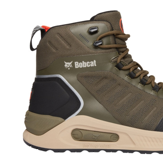 2 ZEYGARIA Bobcat Toledo Olive Green Fuel and Oil-Resistant Composite Toe Cap Safety Boots (S3S SR FO