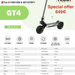 ΗΛΕΚΤΡΙΚΟ ΠΑΤΙΝΙ GT4 - 1 ΧΡΟΝΟ ΕΓΓΥΗΣΗ 