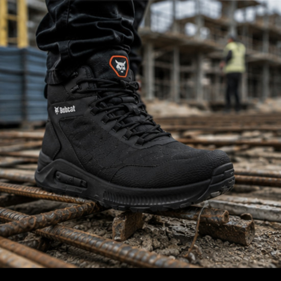 2 ZEYGARIA Bobcat Toledo Black Fuel and Oil-Resistant Composite Toe Cap Safety Boots (S3S SR FO)