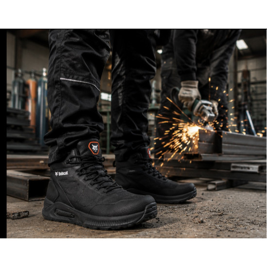 2 ZEYGARIA Bobcat Toledo Black Fuel and Oil-Resistant Composite Toe Cap Safety Boots (S3S SR FO)
