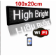 Επιγραφή Κυλιόμενη Πινακίδα LED λευκό με WiFi 100x20cm